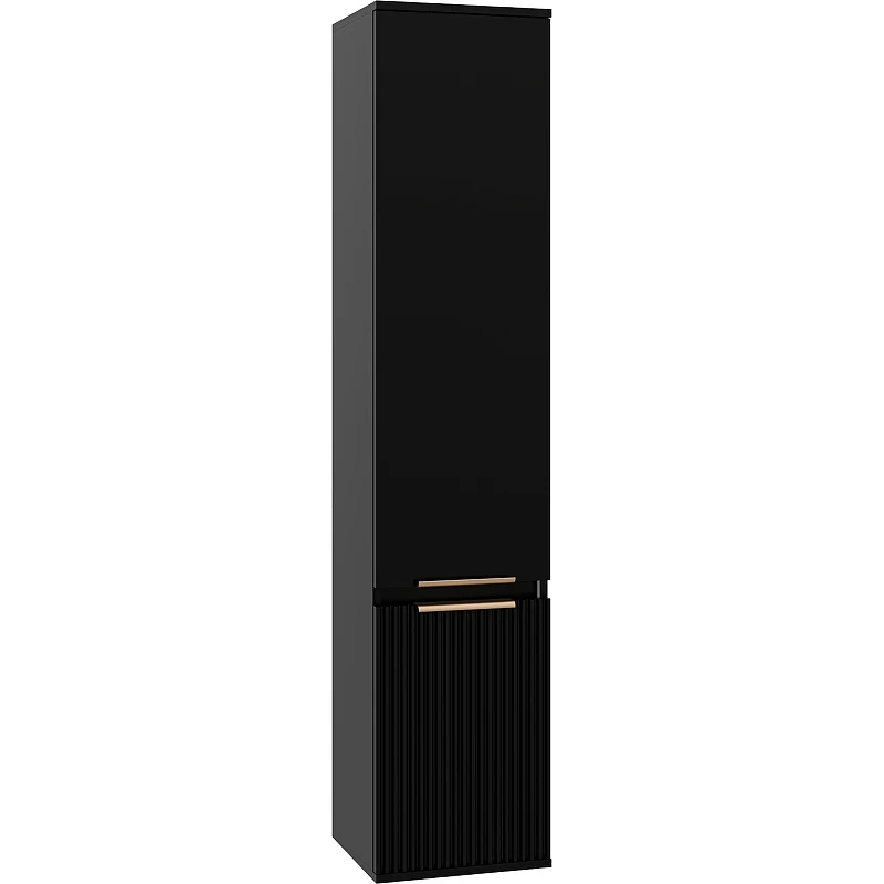 Шкаф пенал Brevita Enfida 35 R ENF-05035-020P Черный матовый МДФ / ЛДСП