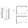 Душевой уголок Abber Schwarzer Diamant 150x50 AG301505-S505 профиль Хром стекло прозрачное