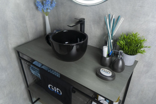 Раковина-чаша Gid Creativo 40 Nc9077 52230 цвет Черный глянцевый