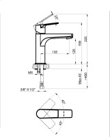 Смеситель для раковины Azario Treya AZ-156845026 Белый латунь