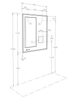 Зеркало Aquaton Сакура 100 1A235102SKW80 с подсветкой с сенсорным выключателем с антизапотеванием и часами стекло