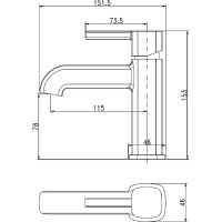 Смеситель для раковины Aquanet Minima AF130-10C 261813 Хром
