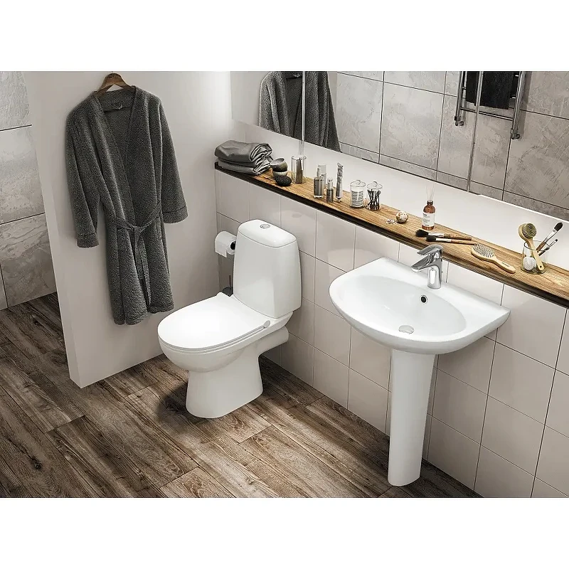 Унитаз компакт Santek Цезарь 1WH302415 цвет Белый с сиденьем