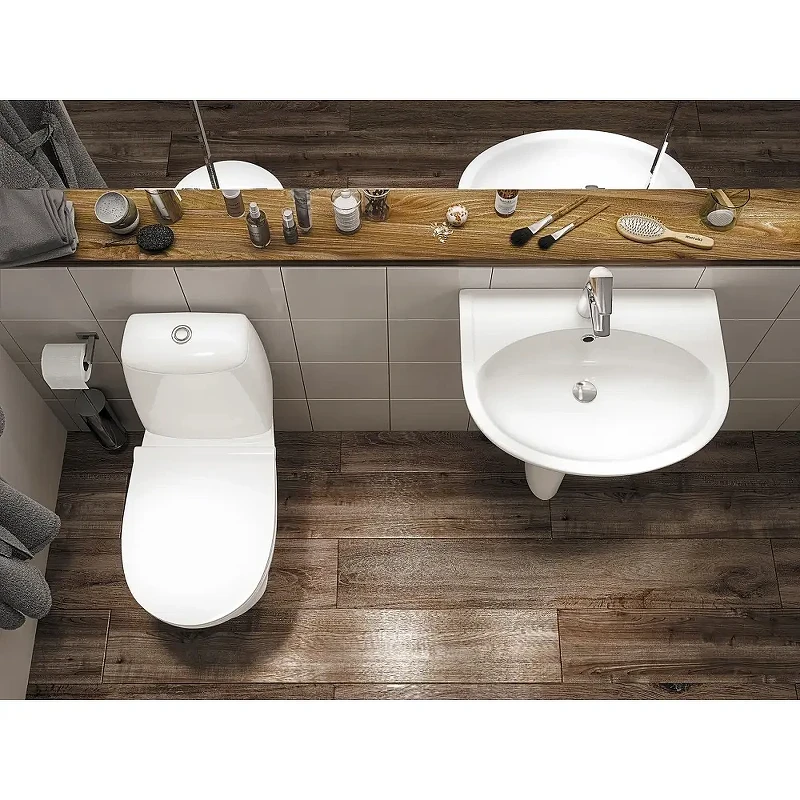 Унитаз компакт Santek Цезарь 1WH302415 цвет Белый с сиденьем