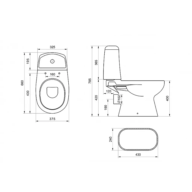 Унитаз компакт Santek Цезарь 1WH302415 цвет Белый с сиденьем