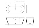 Ванна из искусственного камня Cezares Комфорт (Comfort) 170х75 CZR-COMFORT-170-75-53-SSB цвет Белый матовый