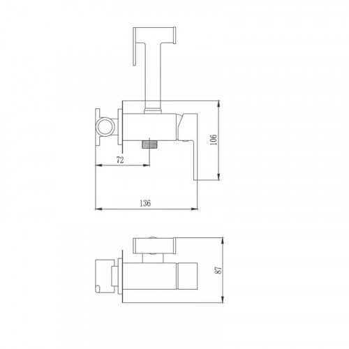 Гигиенический душ со смесителем D-Lin D183202-A цвет Черный