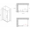 Душевой уголок Abber Schwarzer Diamant 130x80 AG30130BMH-S80BM профиль Черный стекло матовое