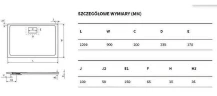 Душевой поддон из искусственного камня Excellent Lavano 120x90 BREX.1103.120.090.BLN Черный