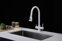 Смеситель для кухни Paulmark Lange La214212-431 Белый матовый латунь