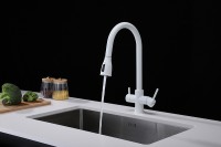 Смеситель для кухни Paulmark Lange La214212-431 Белый матовый латунь