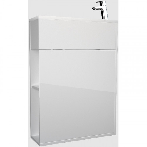 Тумба с раковиной 1MarKa Stretto 50П У94716 подвесная Белый глянец МДФ / ЛДСП