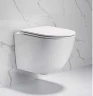 Комплект унитаза Ceruttispa B-2376-3 7183 с инсталляцией Grohe Rapid SL 38721001 с сиденьем Микролифт и клавишей смыва Хром фаянс подвесной
