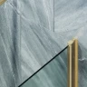 Шторка на ванну Maybah Glass MGV-610-3 500x1400 поворотная на монопетле Золото стекло сатиновое