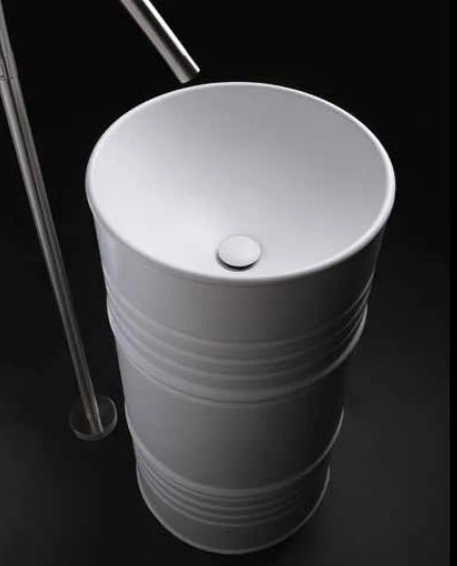 Раковина Kerasan Artwork Barrel 45 474301 Белая фаянс напольный