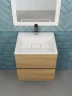 Тумба с раковиной Uperwood Barsa 50 29830205647 подвесная цвет Черный матовый Дуб сонома