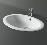 Раковина Simas Top E Lavabi D Arredo 55 S50P bi Белая фаянс полувстраиваемая