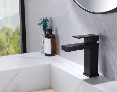 Смеситель для раковины Abber Daheim AF8210B Черный матовый латунь