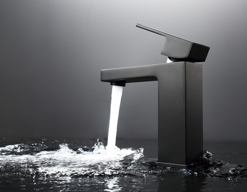 Смеситель для раковины Abber Daheim AF8210B Черный матовый латунь