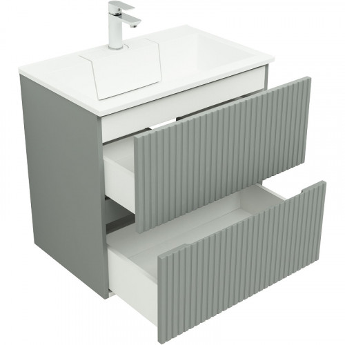 Тумба под раковину Aquanet Джейн 70 313317 подвесная Мисти грин МДФ / ЛДСП