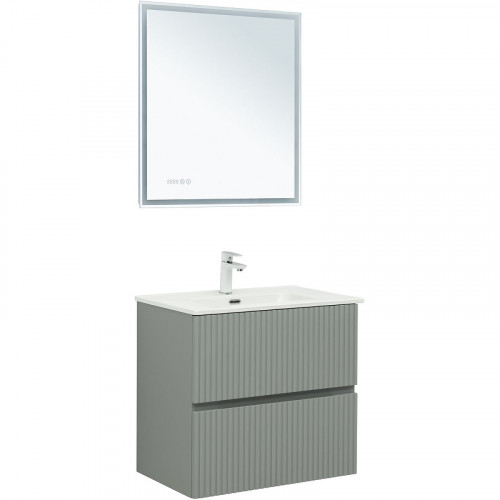 Тумба под раковину Aquanet Джейн 70 313317 подвесная Мисти грин МДФ / ЛДСП
