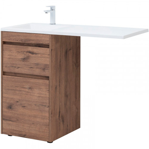 Тумба с раковиной Aquanet Токио 110 L 335585 Дуб веллингтон МДФ / ЛДСП