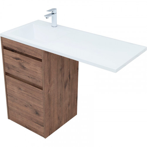 Тумба с раковиной Aquanet Токио 110 L 335585 Дуб веллингтон МДФ / ЛДСП