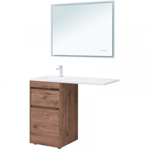 Тумба с раковиной Aquanet Токио 110 L 335585 Дуб веллингтон МДФ / ЛДСП