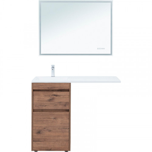 Тумба с раковиной Aquanet Токио 110 L 335585 Дуб веллингтон МДФ / ЛДСП