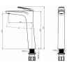 Смеситель для раковины Comforty FC074B-CGT 00-00004533 Графит латунь