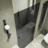 Душевая дверь Maybah Glass MGD-524-6 805x1950 на петлях Черный стекло графитовое матовое