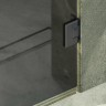 Душевая дверь Maybah Glass MGD-524-6 805x1950 на петлях Черный стекло графитовое матовое