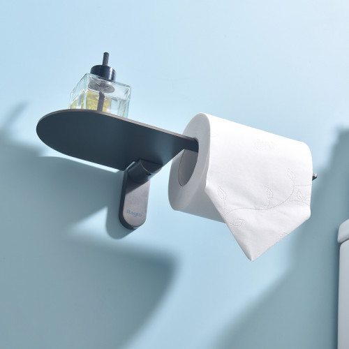 Держатель туалетной бумаги Raglo R300.03.09 с полкой Графит