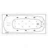 Акриловая ванна Whitecross Layla 170x75 0102.170075.100.ULTRANANO.CR с гидромассажем
