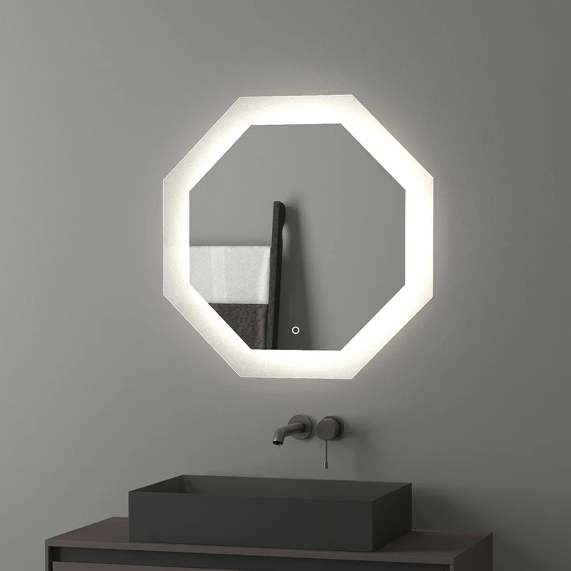 Зеркало Evoform Ledshine 70x70 BY 2604 с подсветкой 22.5 W - сенсорный выключатель - нейтральный белый свет стекло