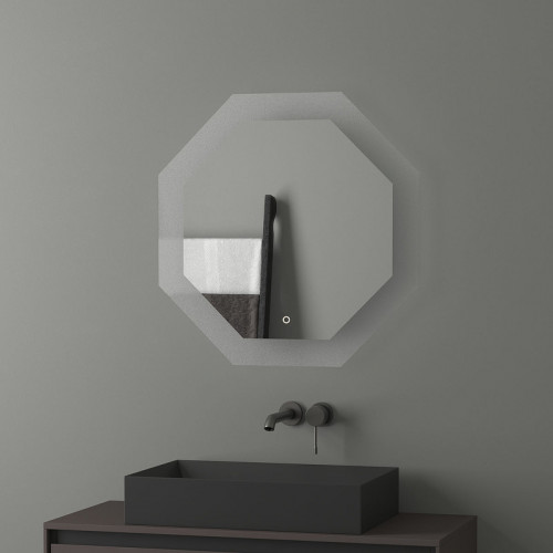 Зеркало Evoform Ledshine 70x70 BY 2604 с подсветкой 22.5 W - сенсорный выключатель - нейтральный белый свет стекло
