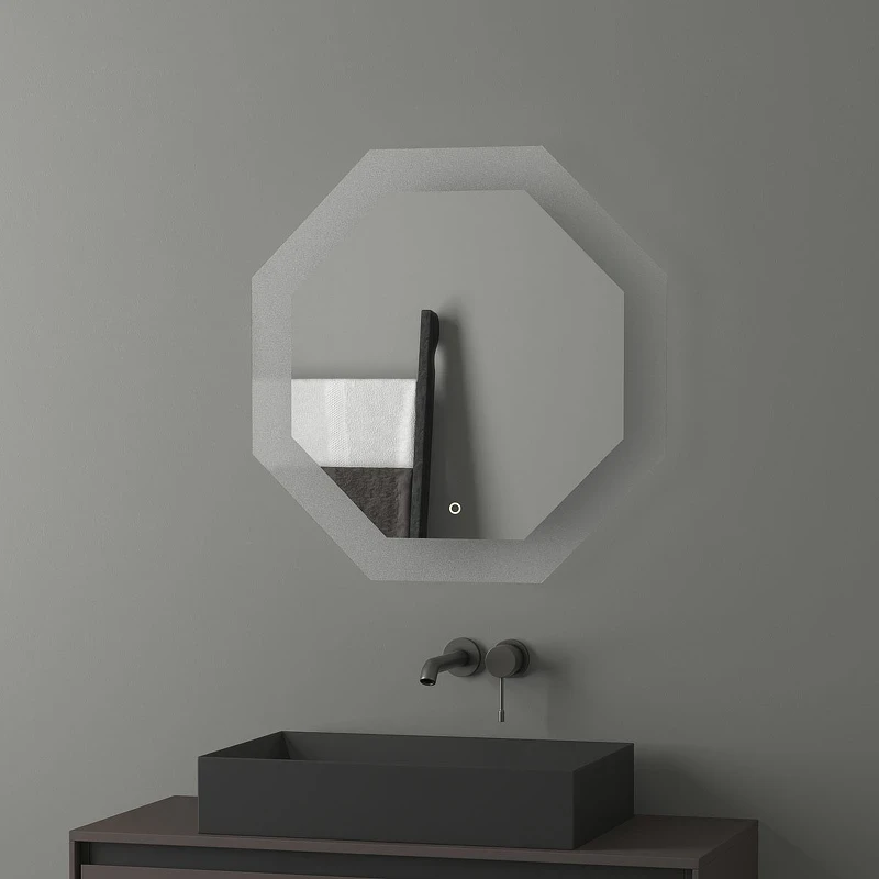 Зеркало Evoform Ledshine 70x70 BY 2604 с подсветкой 22.5 W - сенсорный выключатель - нейтральный белый свет стекло