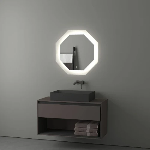 Зеркало Evoform Ledshine 70x70 BY 2604 с подсветкой 22.5 W - сенсорный выключатель - нейтральный белый свет стекло
