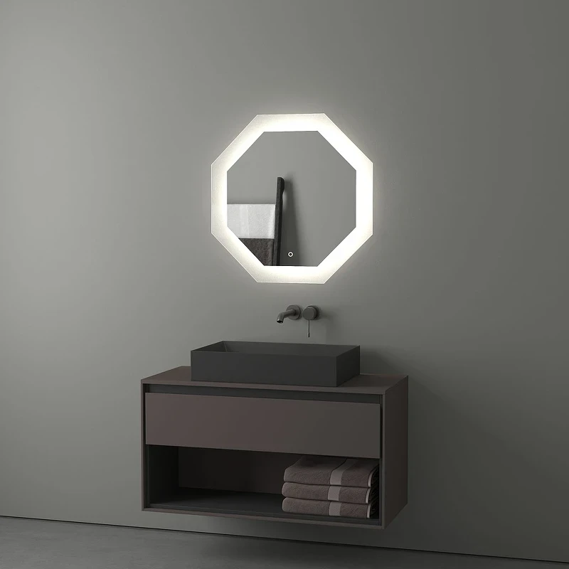 Зеркало Evoform Ledshine 70x70 BY 2604 с подсветкой 22.5 W - сенсорный выключатель - нейтральный белый свет стекло