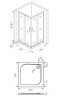Душевой уголок Good Door Infinity CR-80-G-CH 80х80 профиль Хром стекло Грейп