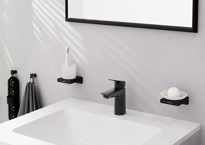 Смеситель для раковины Hansgrohe Logis 71107670 Черный матовый латунь