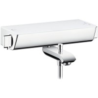 Смеситель для ванны Hansgrohe Ecostat Select 13141400 с термостатом Хром Белый латунь на стену