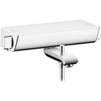 Смеситель для ванны Hansgrohe Ecostat Select 13141400 с термостатом Хром Белый латунь на стену
