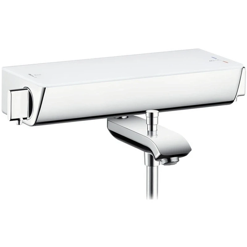 Смеситель для ванны Hansgrohe Ecostat Select 13141400 с термостатом Хром Белый латунь на стену