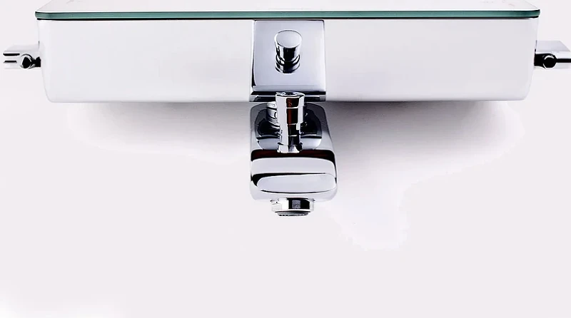 Смеситель для ванны Hansgrohe Ecostat Select 13141400 с термостатом Хром Белый латунь на стену