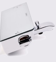 Смеситель для ванны Hansgrohe Ecostat Select 13141400 с термостатом Хром Белый латунь на стену