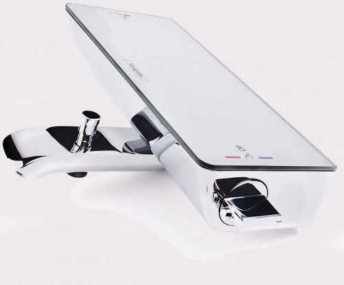 Смеситель для ванны Hansgrohe Ecostat Select 13141400 с термостатом Хром Белый латунь на стену