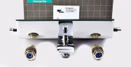 Смеситель для ванны Hansgrohe Ecostat Select 13141400 с термостатом Хром Белый латунь на стену
