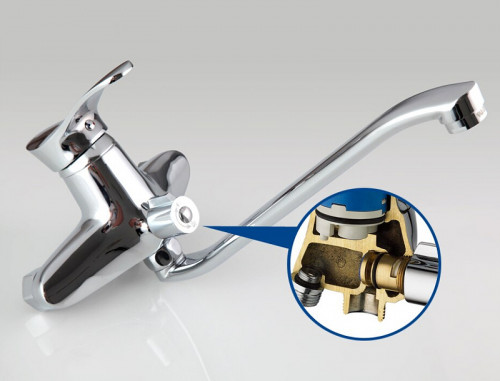 Смеситель для ванны Frap H01 F2201 универсальный Хром латунь на стену