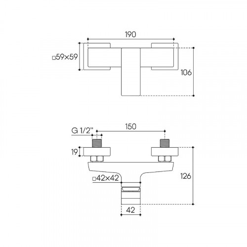 Смеситель для душа Aqueduto Claro CLA0750 цвет Шлифованное золото